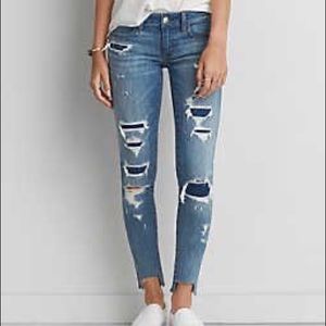 American Eagle Patchwork Jeans